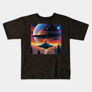 Alien Dreamscape Surreal Sci-Fi Landscapes 5 Kids T-Shirt